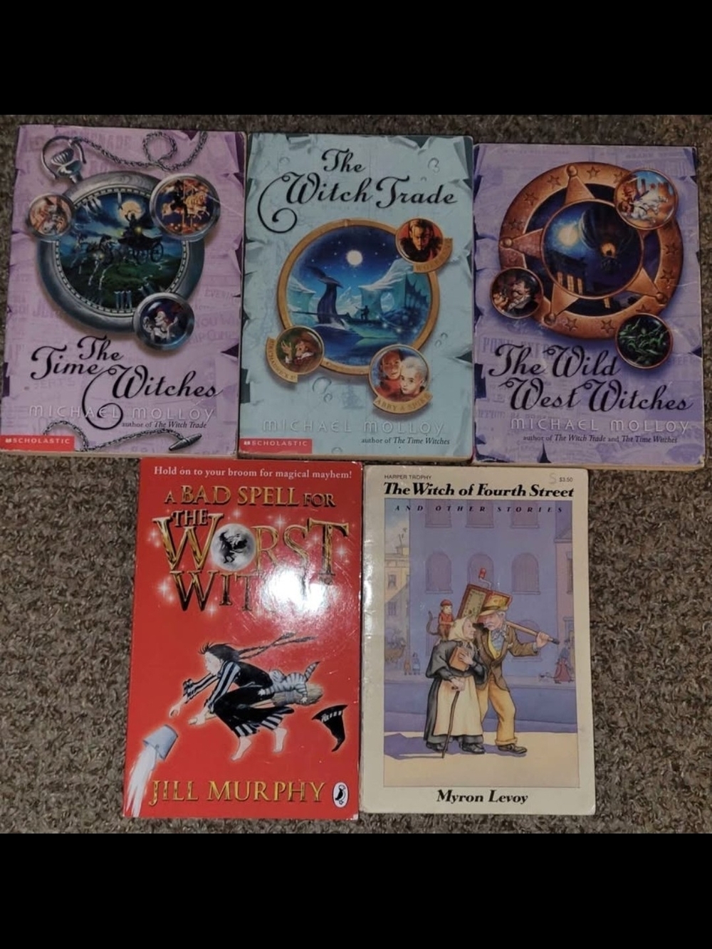 Set of 5 Young Children's Witchy Themed Chapter Books